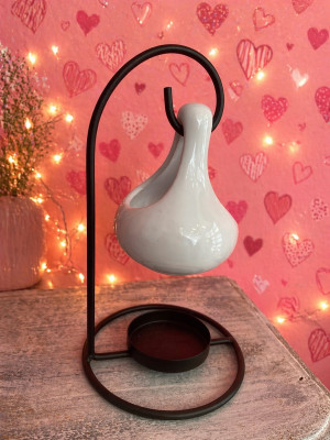 Λευκος κεραμικός Αρωματιστής   με βαση  