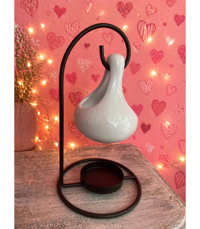 Λευκος κεραμικός Αρωματιστής   με βαση  