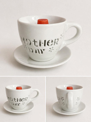 Κεραμικός αρωματιστής  φλυτζανι λευκος 