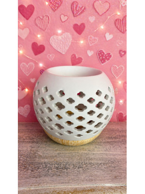 Λευκος κεραμικός Αρωματιστής Magic Ball με βαση  