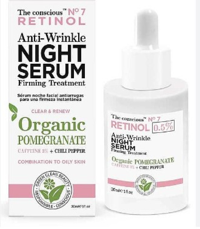 ANTI-WRINKLE NIGHT SERUM N.7 RETINOL ORGANIC POMEGRANATE BIOVENE 30ML