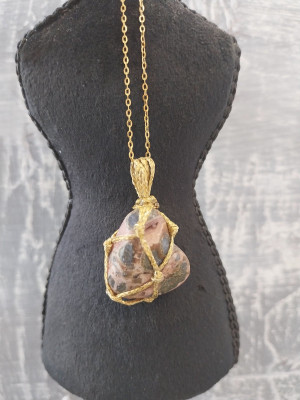 Κολιέ Κρύσταλλος Ροδονίτης