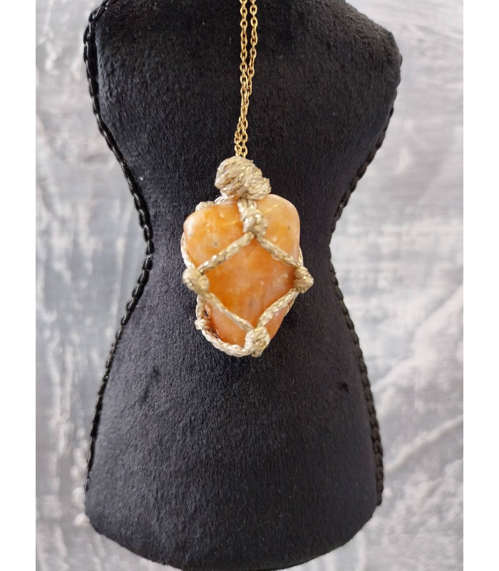 Κολιέ Κρύσταλλος Ροδοχρωσίτης