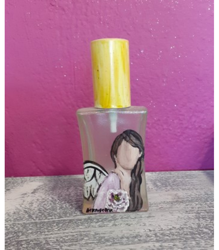 Χειροποίητο μπουκάλι αρώματος αγγελος κίτρινο II βιτρω