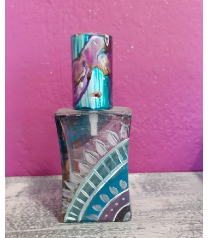 Χειροποίητο μπουκάλι αρώματος ηλιος μπλε βιτρώ