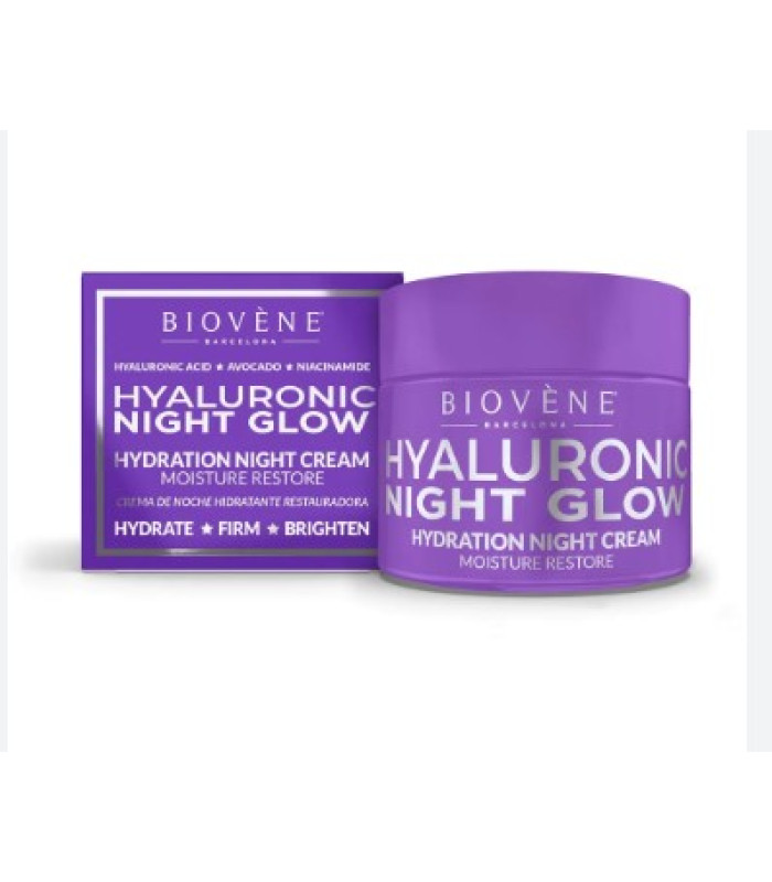 HYDRATION NIGHT CREAM HYALURONIC NIGHT GLOW BIOVENE 50ml