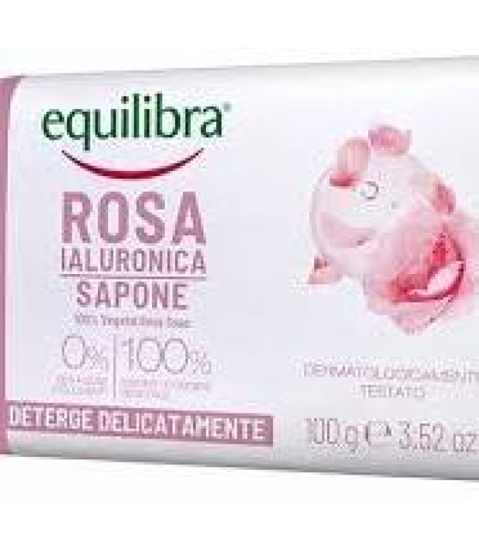 EQUILIBRA 100% ΦΥΤΙΚΟ ΣΑΠΟΥΝΙ ΜΕ ΥΑΛΟΥΡΟΝΙΚΟ & ΡΟΔΟΝΕΡΟ-100gr