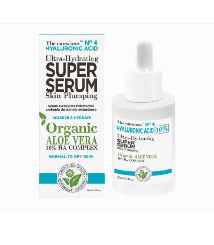 ULTRA HYDRATING SUPER SERUM N.4 HYALURONIC ACID ORGANIC ALOE VERA BIOVENE 30ML