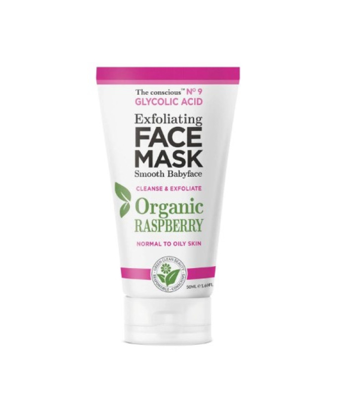 FACE MASK GLYCOLIC ACID CLEANSE & EXFOLIATE N.9 ORGANIC RASPBERRY 50ml BIOVENE