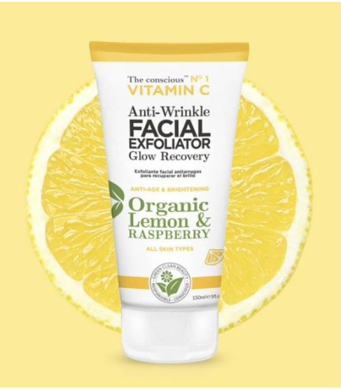 Anti-Wrinkle Facial Exfoliator Vitamin C N.1 Organic Lemon & Raspberry 150ml BIOVENE