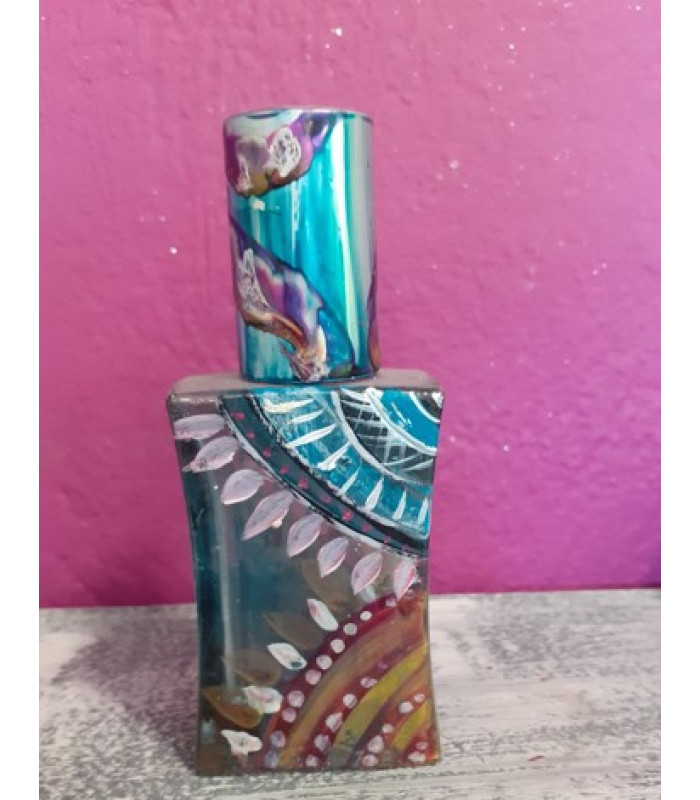 Χειροποίητο μπουκάλι αρώματος ηλιος μπλε βιτρώ