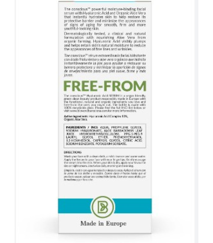 ULTRA HYDRATING SUPER SERUM N.4 HYALURONIC ACID ORGANIC ALOE VERA BIOVENE 30ML