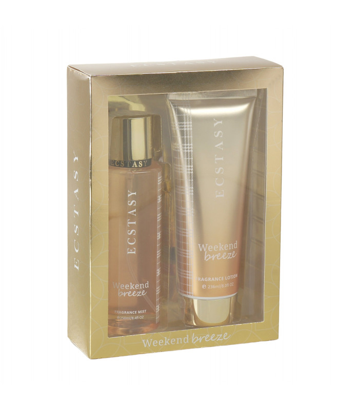 Ecstasy Mini Gift Set Weekend breeze Body Cream 90ml  Body Mist 90ml